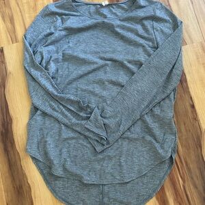 Gray Long Sleeve Women's Top